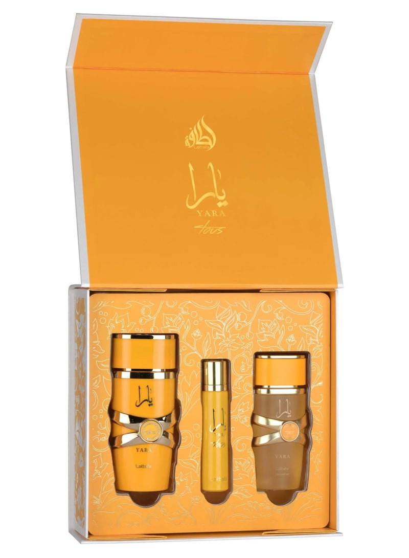 Lattafa Gift Set – Yara Tous 100Ml – 12ml – Hairmist - Image 1